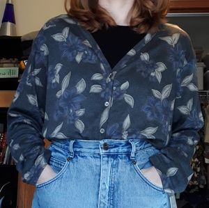 90s Generra Floral Cardigan NWT Size XL